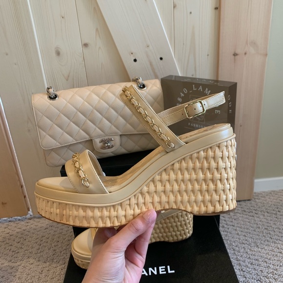 COPY - Chanel sandals in size 39. Beggie color. - Picture 7 of 9